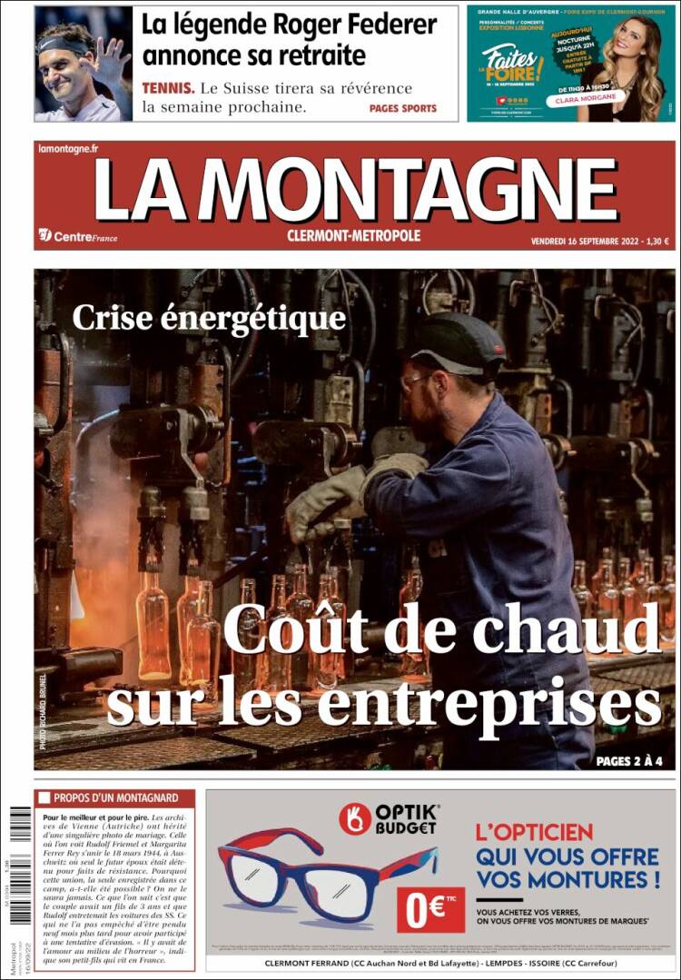 Portada de La Montagne (Francia)
