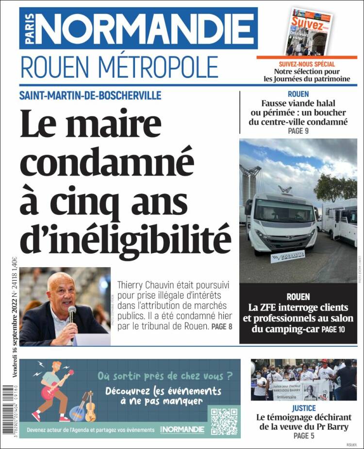 Portada de Paris Normandie (Francia)