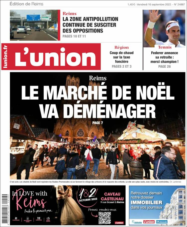 Portada de L'Union (Francia)