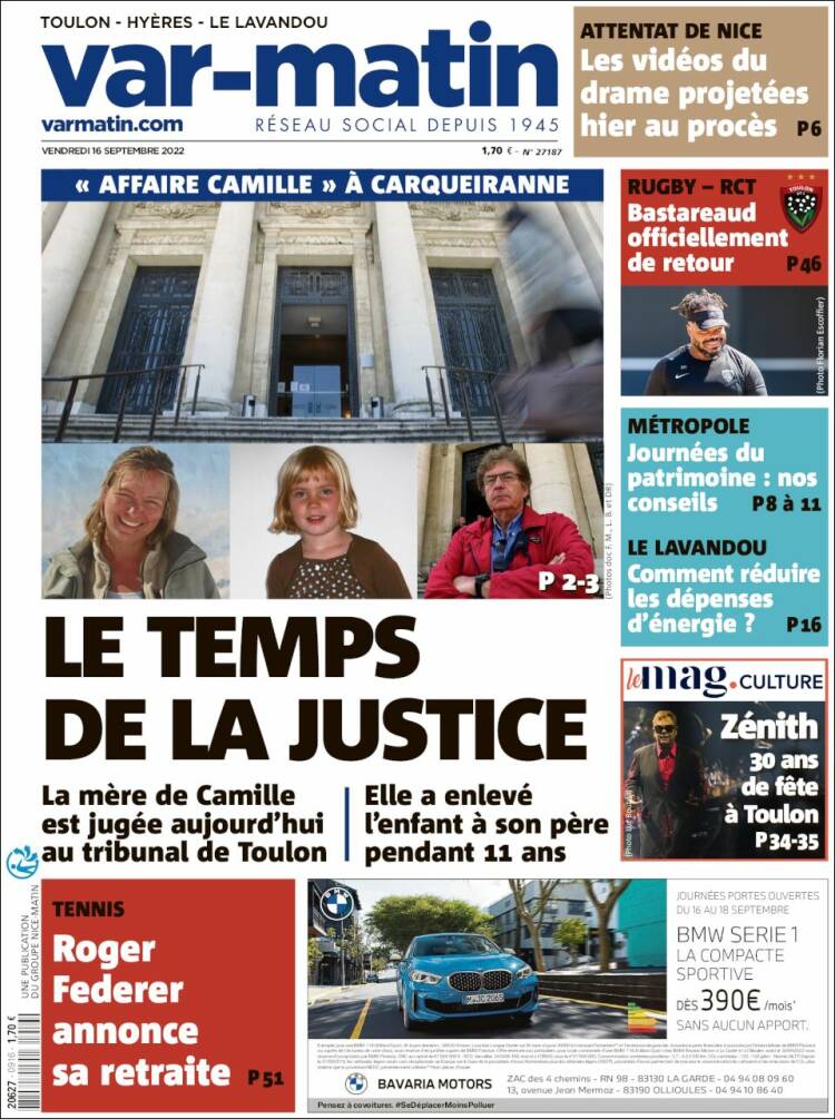 Portada de Var-Matin (Francia)