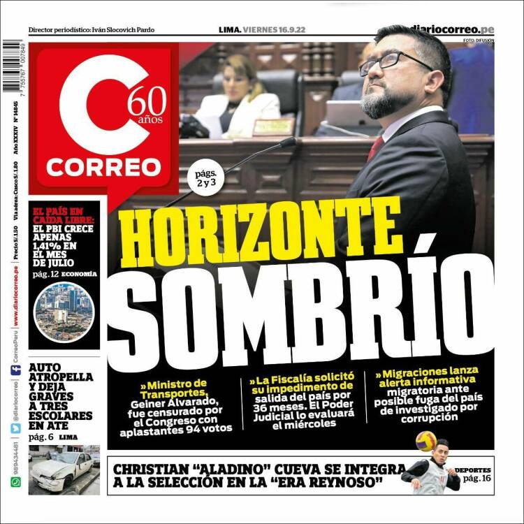 Portada de Diario Correo (Perú)