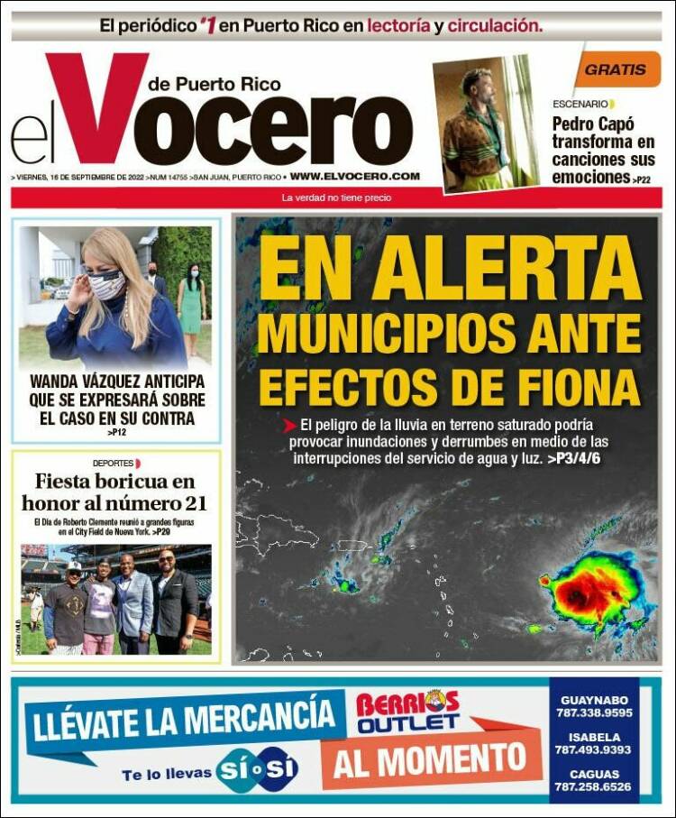 Portada de Vocero (Puerto Rico)