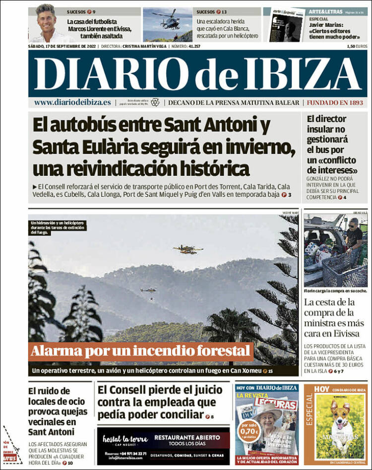 Portada de Diario de Ibiza (España)