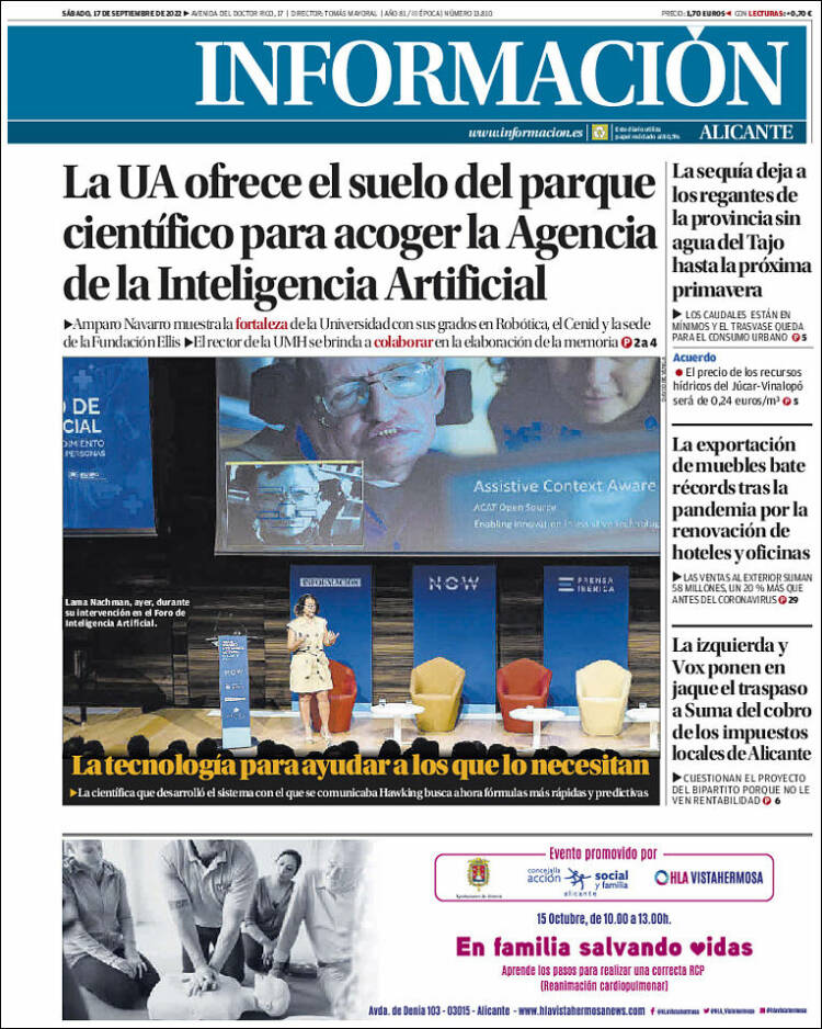 Portada de Diario Información (España)