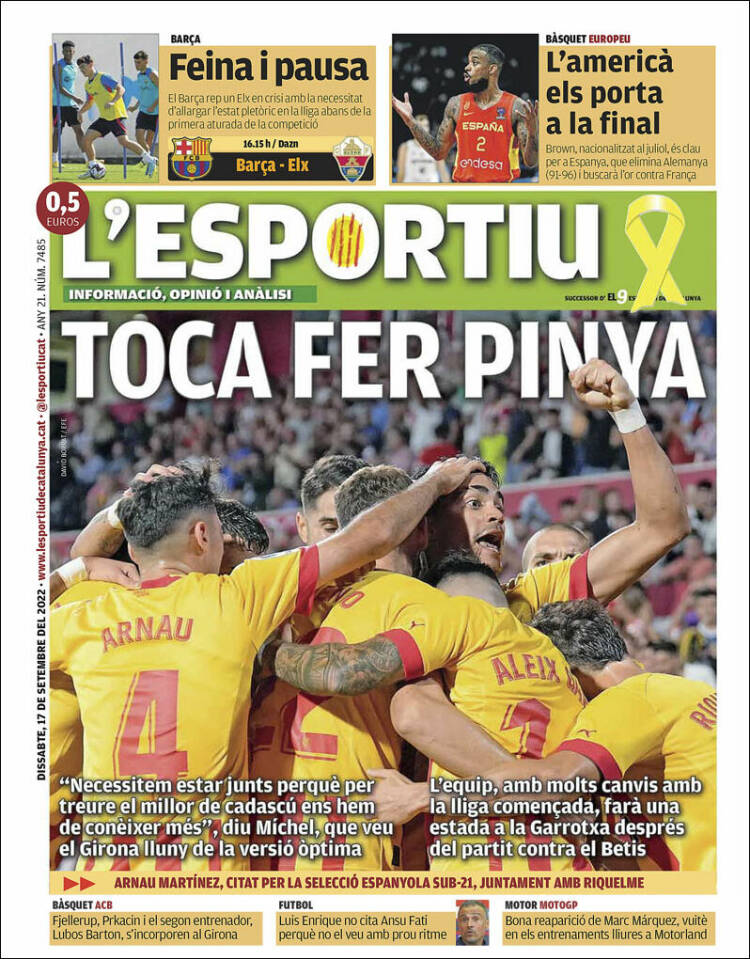 Portada de L'Esportiu : Girona (España)