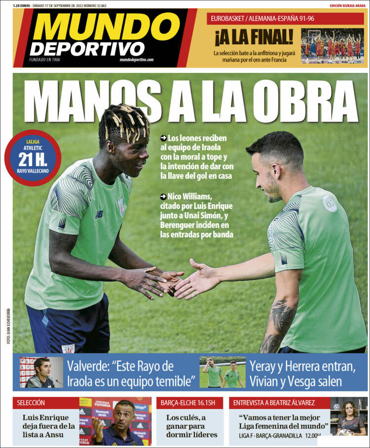 Portada de Mundo Deportivo Bizkaia (España)
