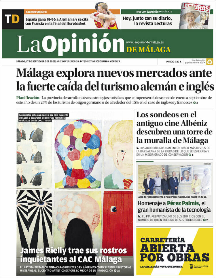 Portada de La Opinión de Málaga (España)