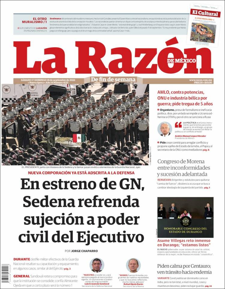 Portada de La Razón (M&eacute;xico)