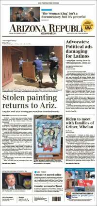 Portada de Arizona Republic News (USA)