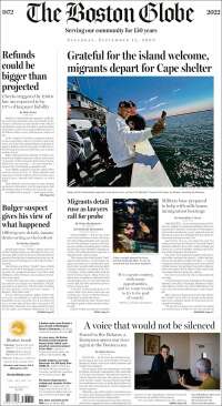 Portada de Boston Globe (USA)