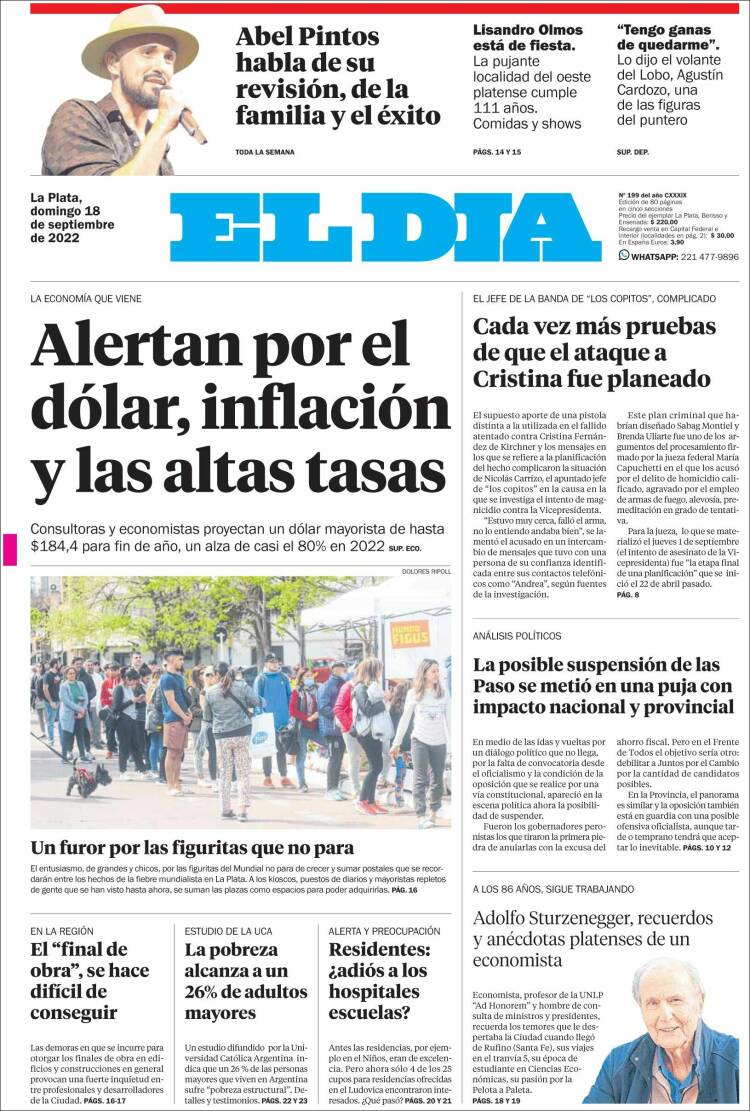 Portada de El Día de la Plata (Argentina)