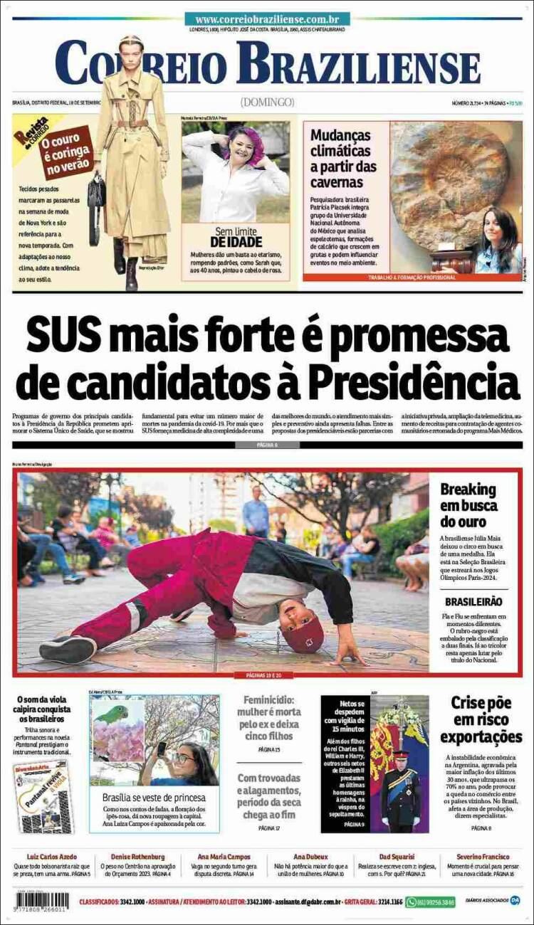 Portada de Correio Braziliense (Brasil)