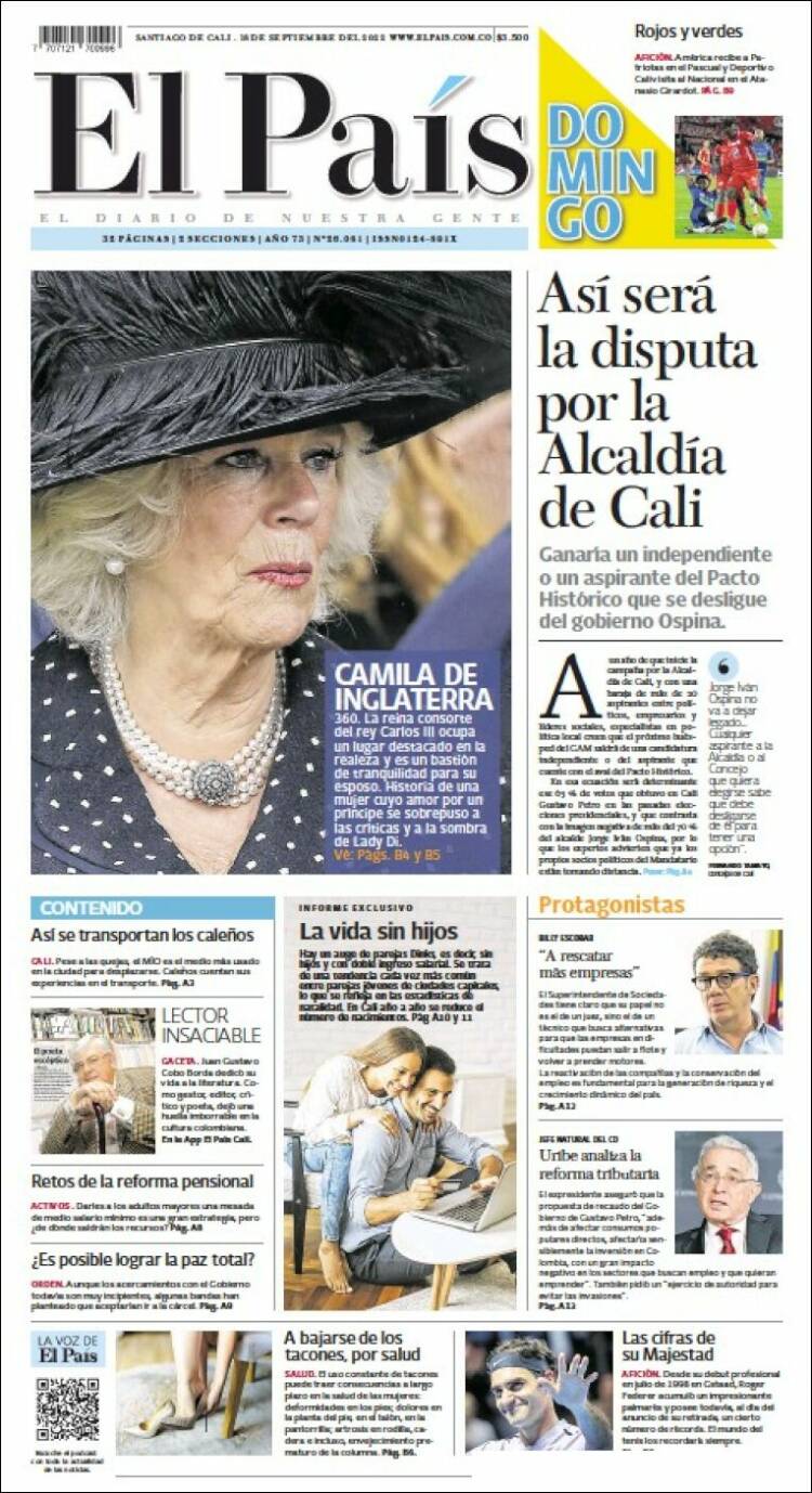 Portada de El País - Cali (Colombia)
