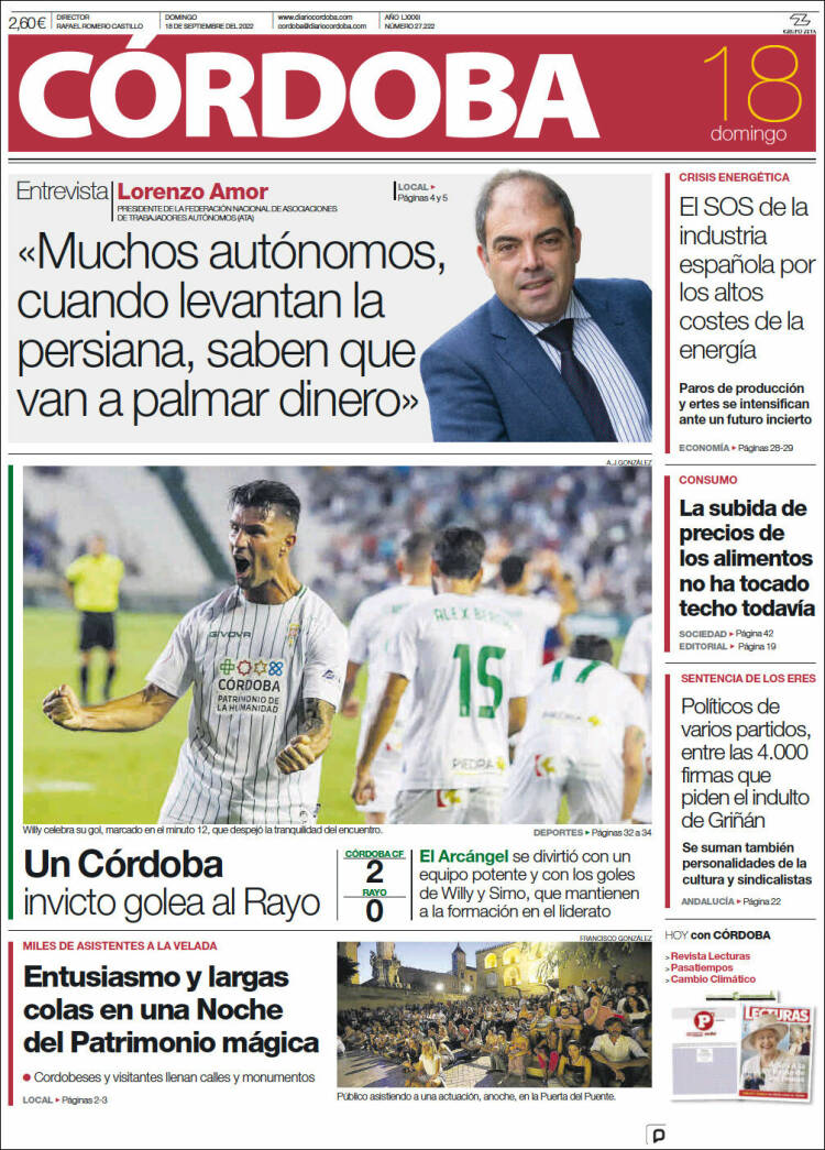 Portada de Diario de Córdoba (España)
