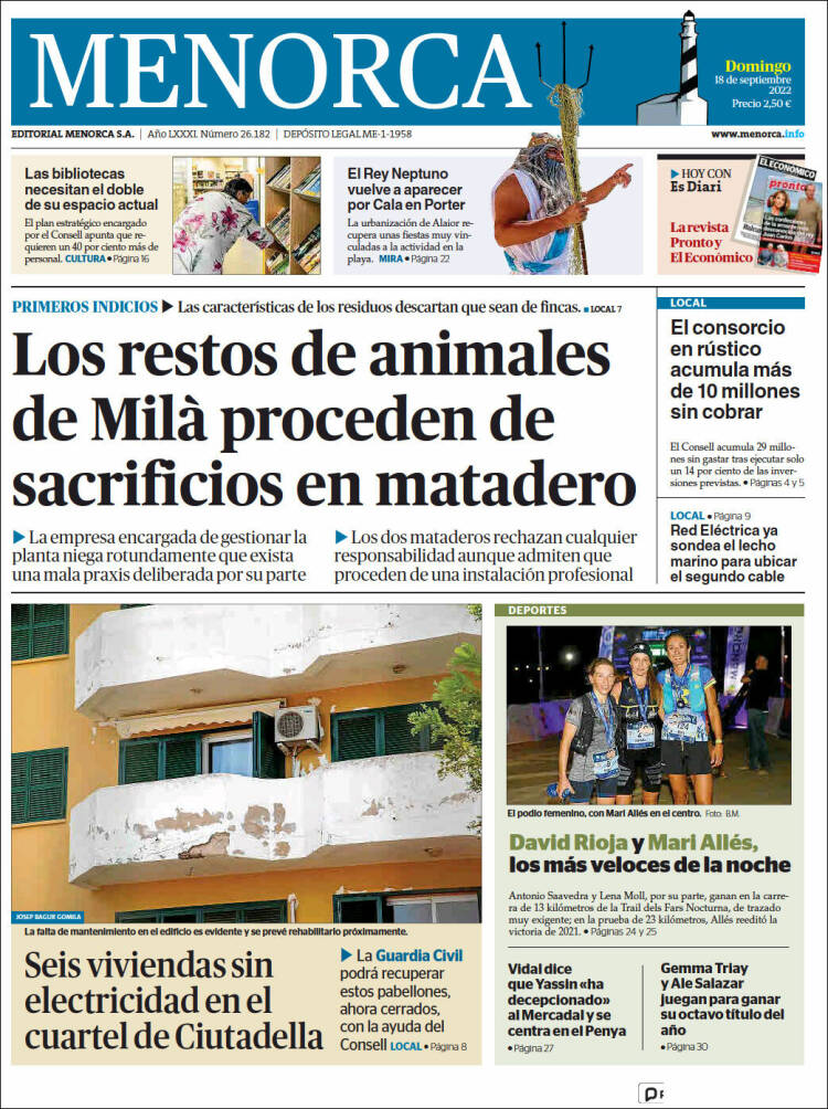 Portada de Menorca - Diario Insular (España)