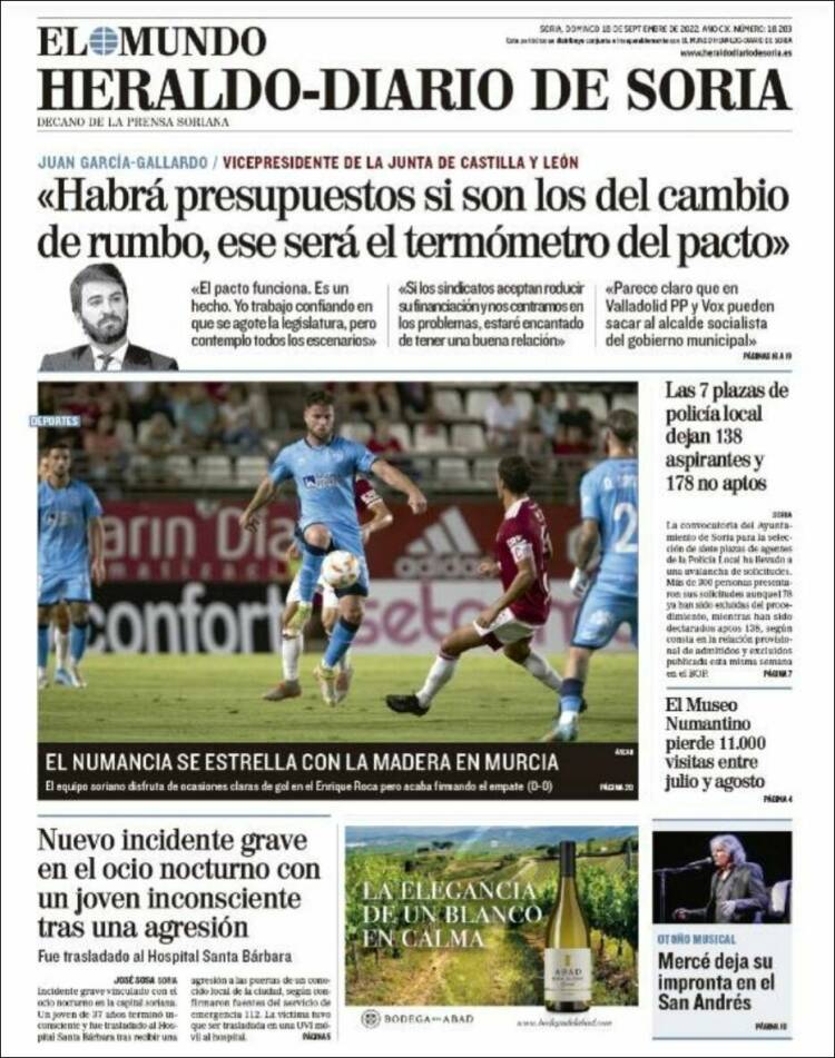 Portada de Diario de Soria (España)