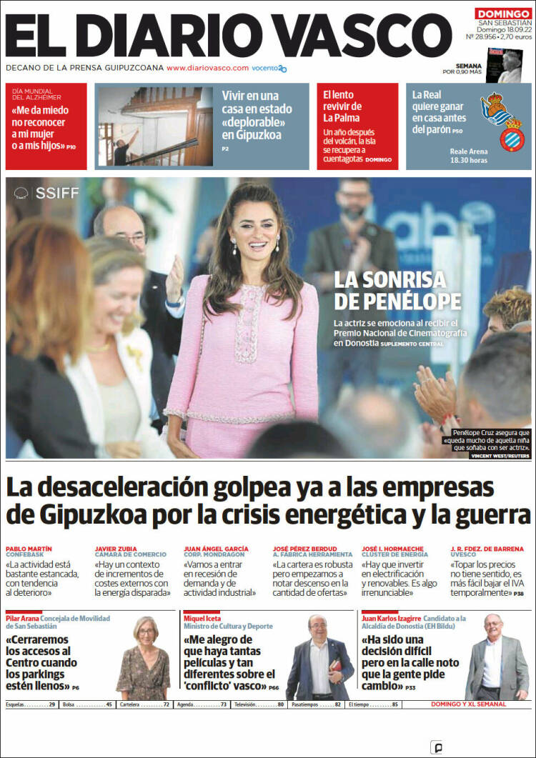 Portada de Diario Vasco (España)