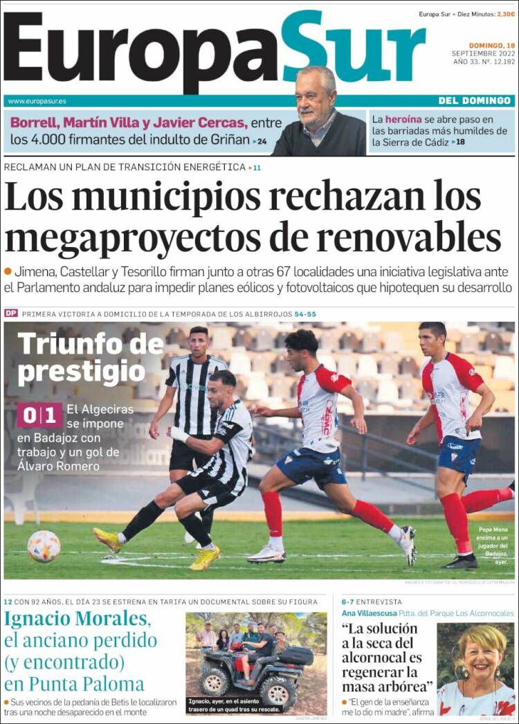 Portada de Europa Sur (España)