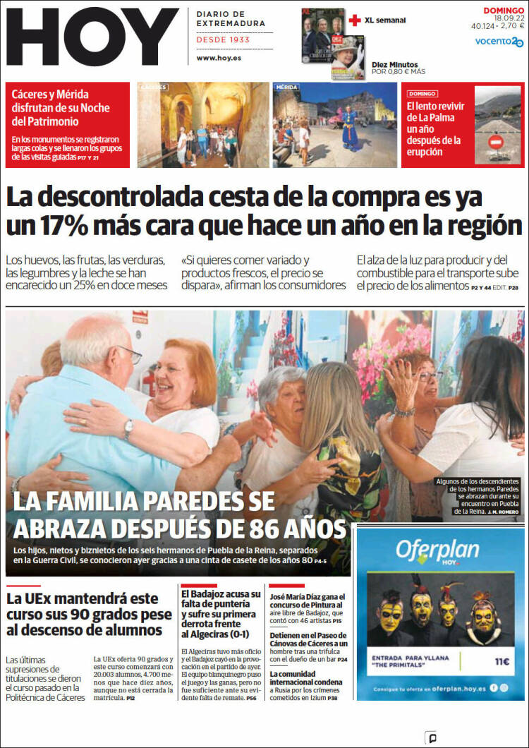 Portada de Hoy - Caceres (España)
