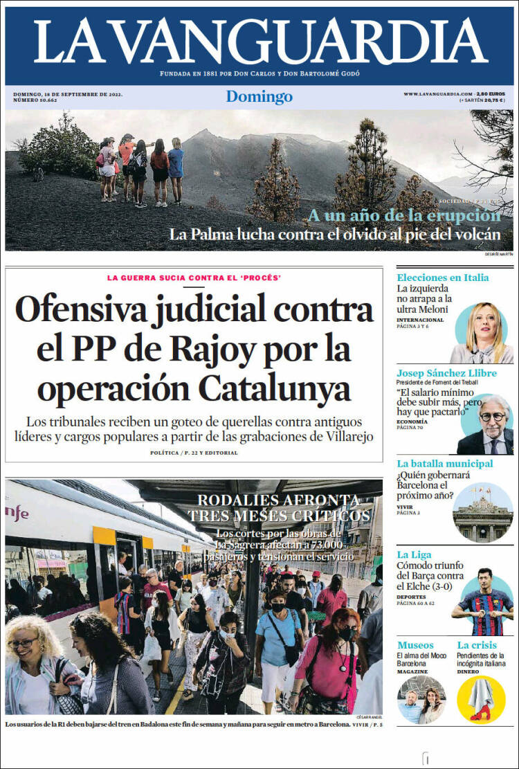 Portada de La Vanguardia (España)