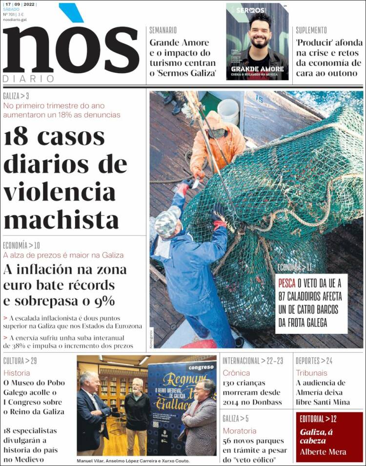 Portada de Nòs Diario (España)