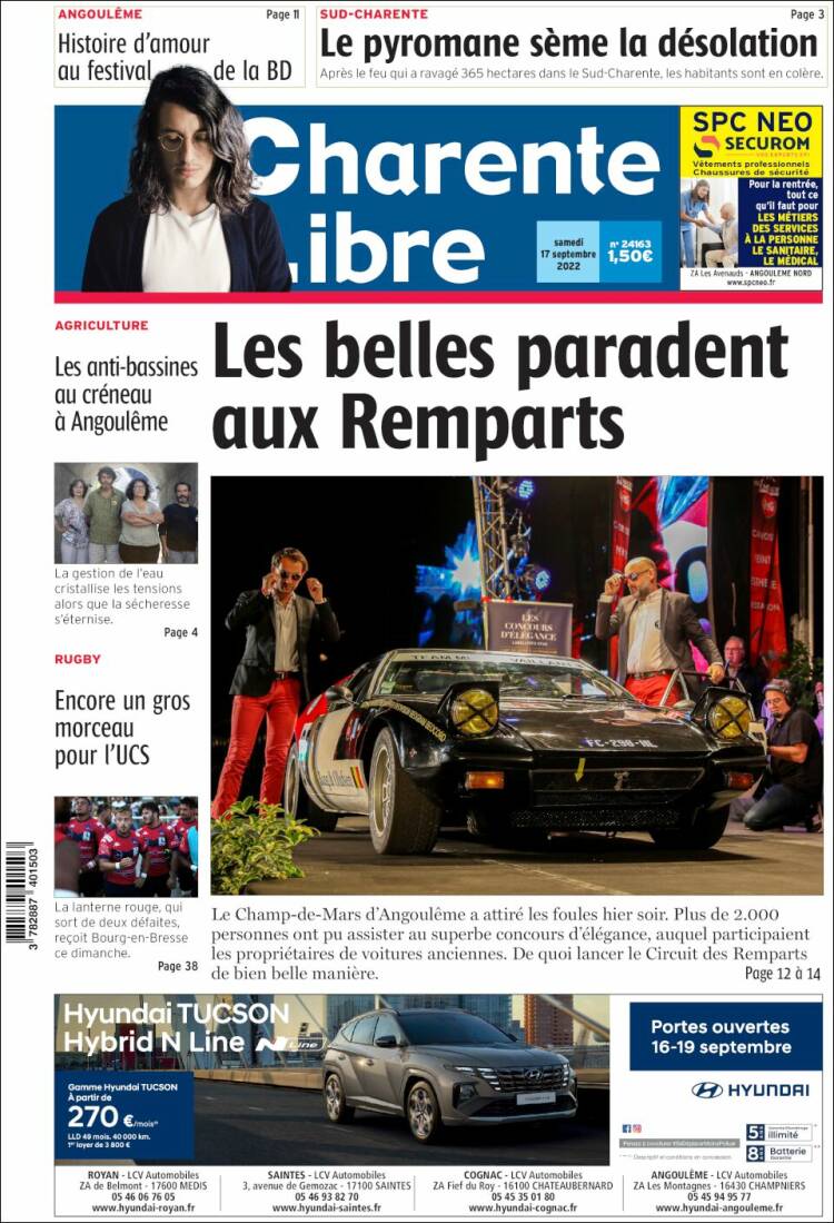 Portada de Charente Libre (Francia)