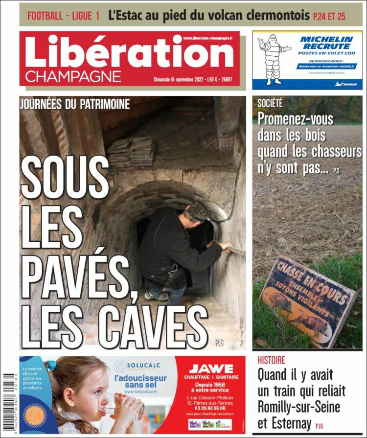 Portada de Libération Champagne (Francia)