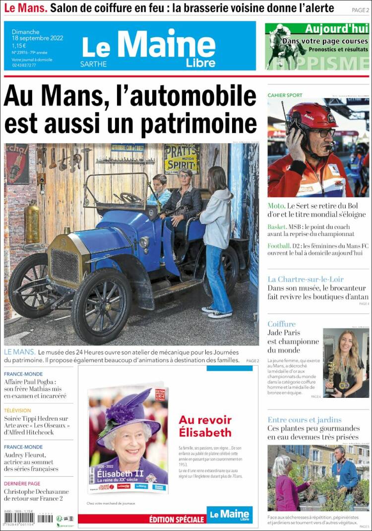 Portada de Le Maine Libre (Francia)