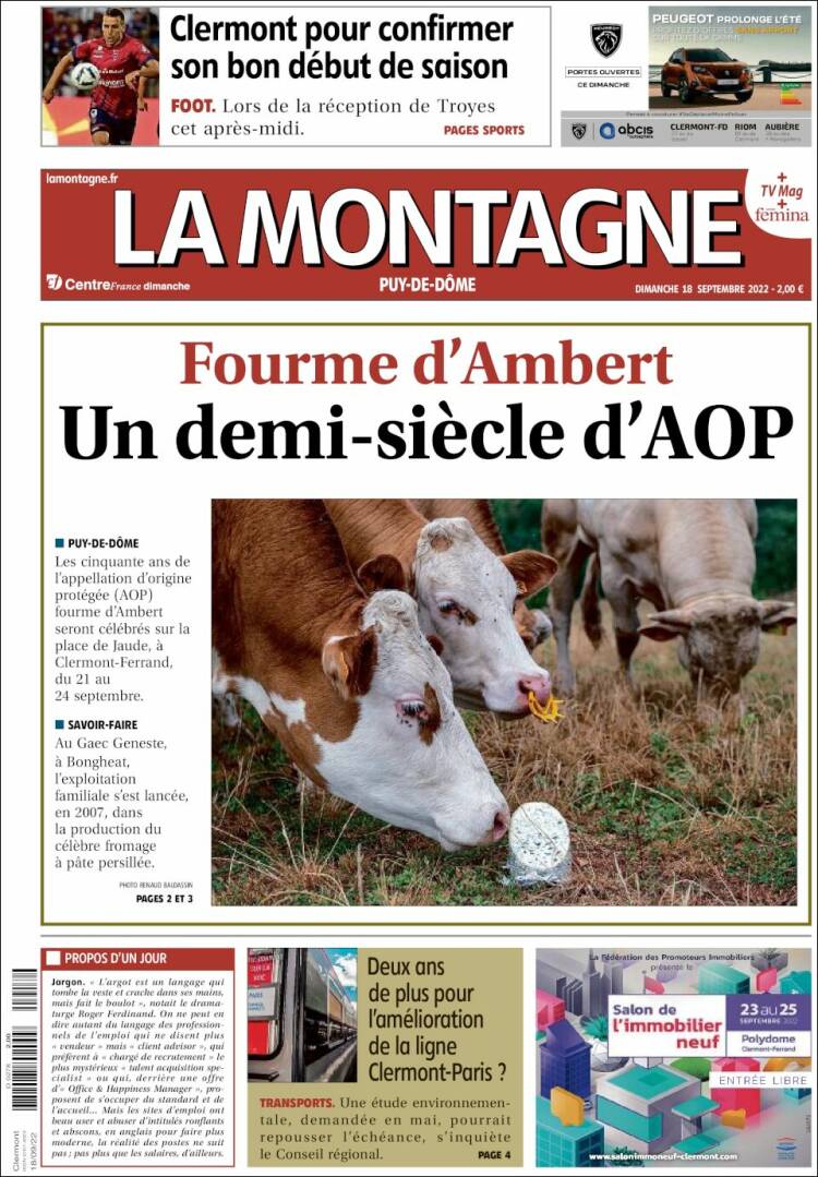 Portada de La Montagne (Francia)