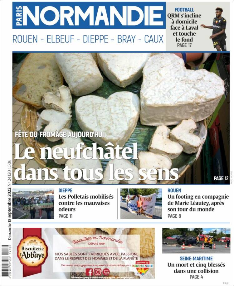 Portada de Paris Normandie (Francia)