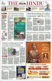 Portada de The Hindu (India)