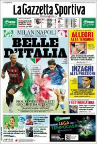 Portada de La Gazzetta dello Sport (Italia)