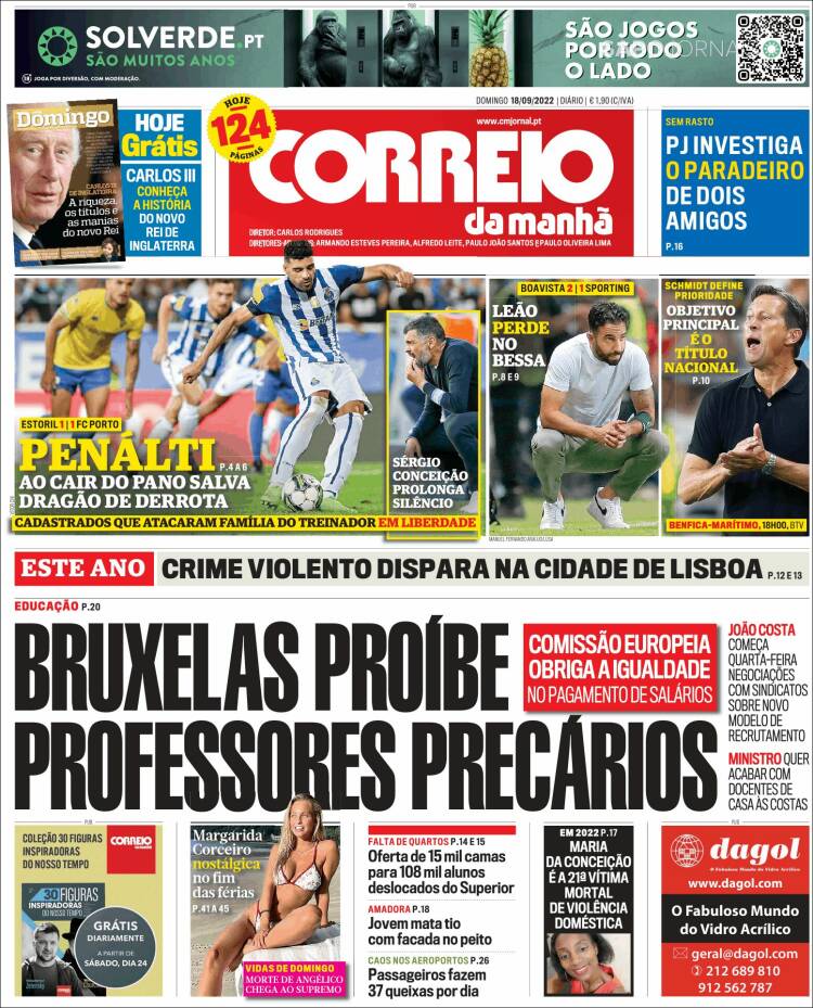 Portada de Correio da Manhã (Portugal)
