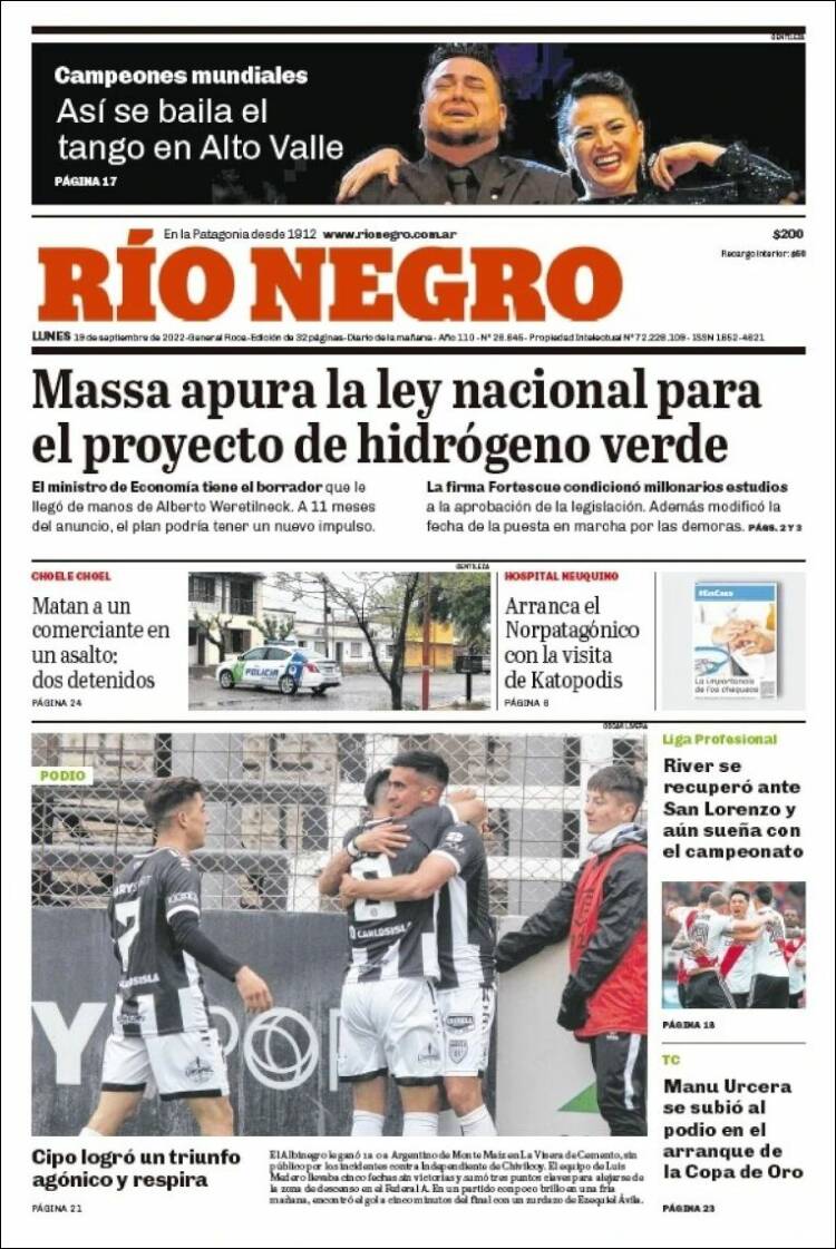 Portada de Rio Negro (Argentina)