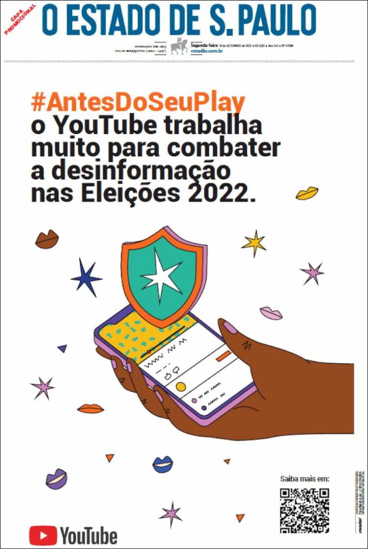 Portada de O Estado de São Paulo (Brasil)