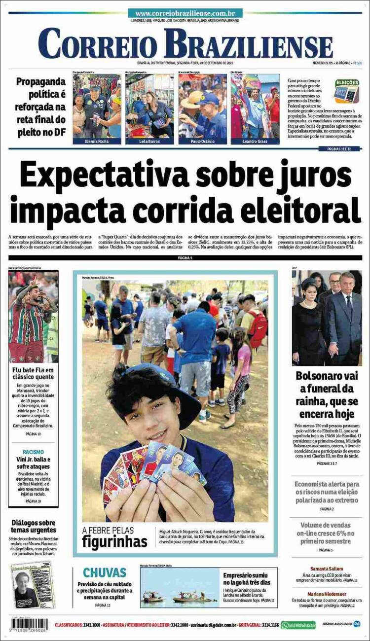 Portada de Correio Braziliense (Brasil)