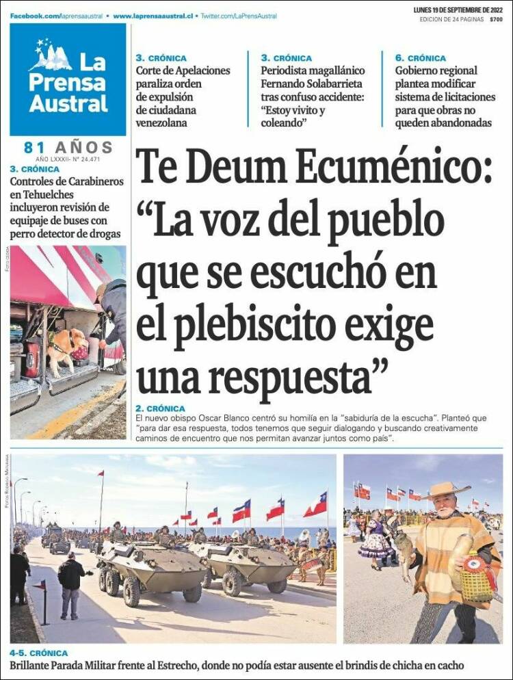 Portada de El Magallanes (Chile)