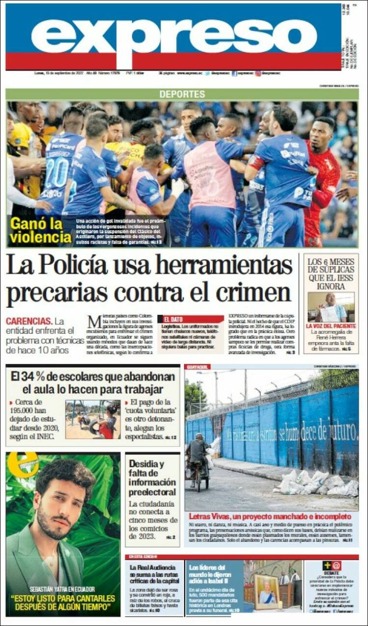 Portada de Expreso (Ecuador)