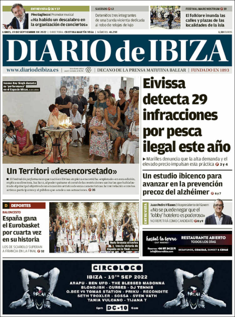 Portada de Diario de Ibiza (España)