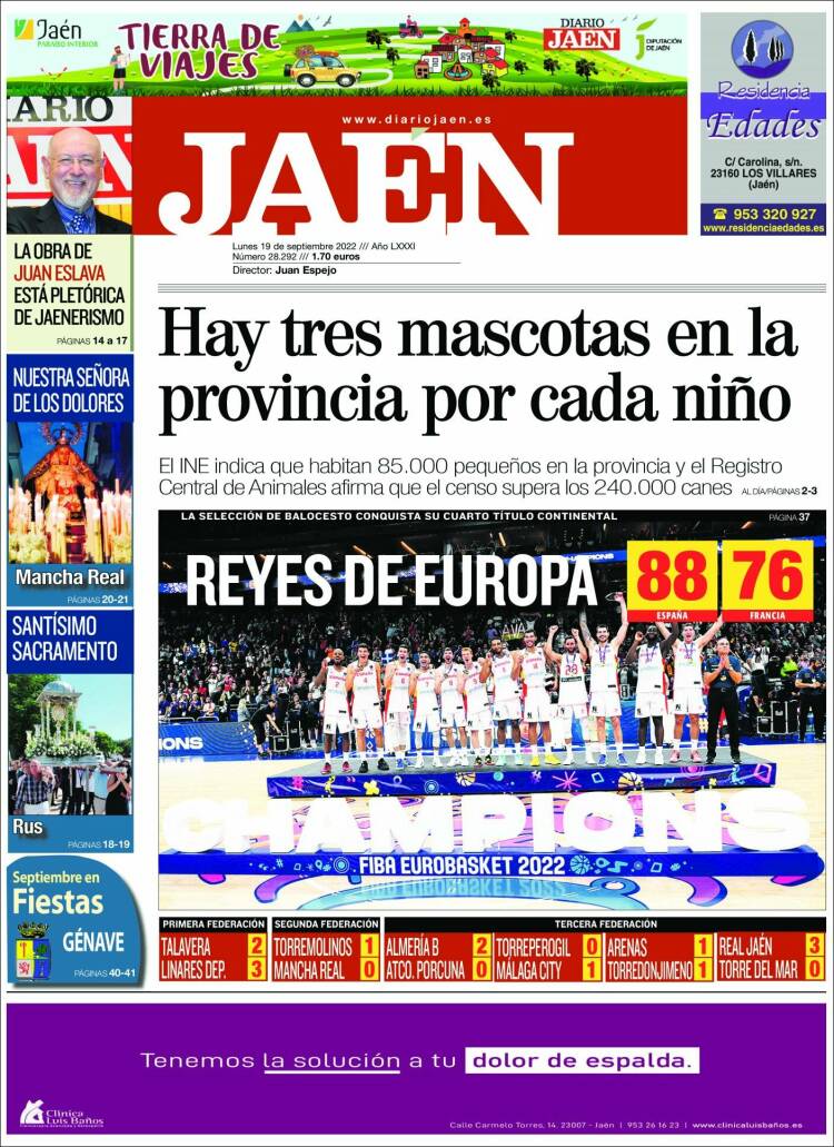 Portada de Diario Jaén (España)