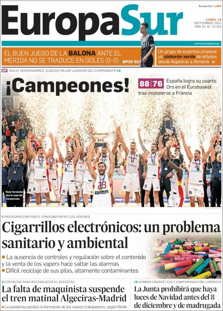 Portada de Europa Sur (España)