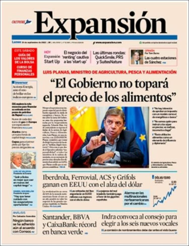Portada de Expansión (Espa&ntilde;a)