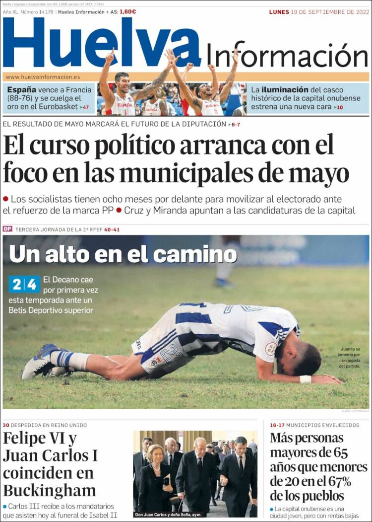 Portada de Huelva Información (España)