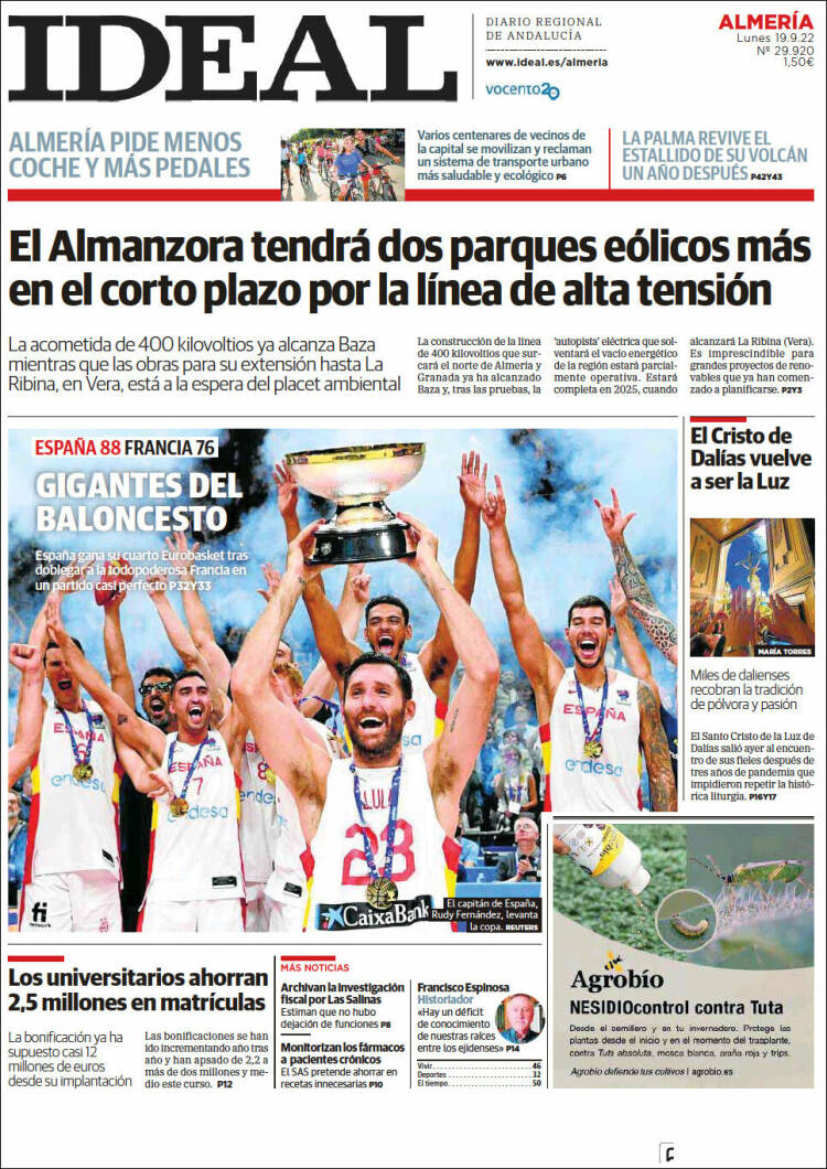 Portada de Ideal Almeria (España)