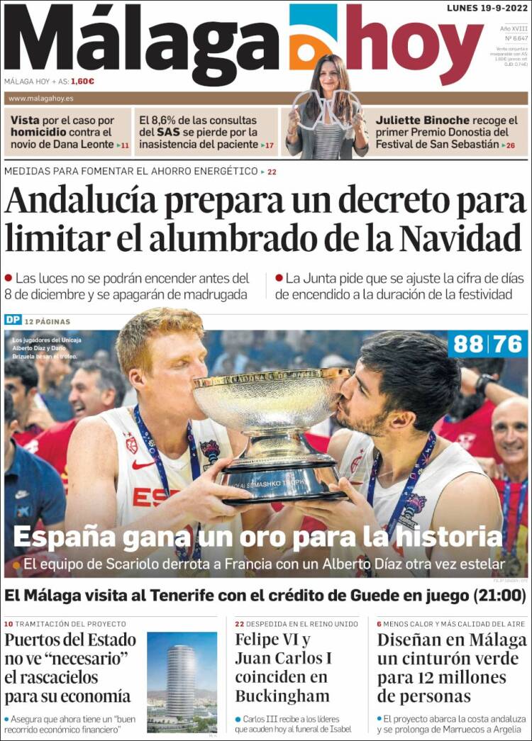 Portada de Málaga Hoy (España)