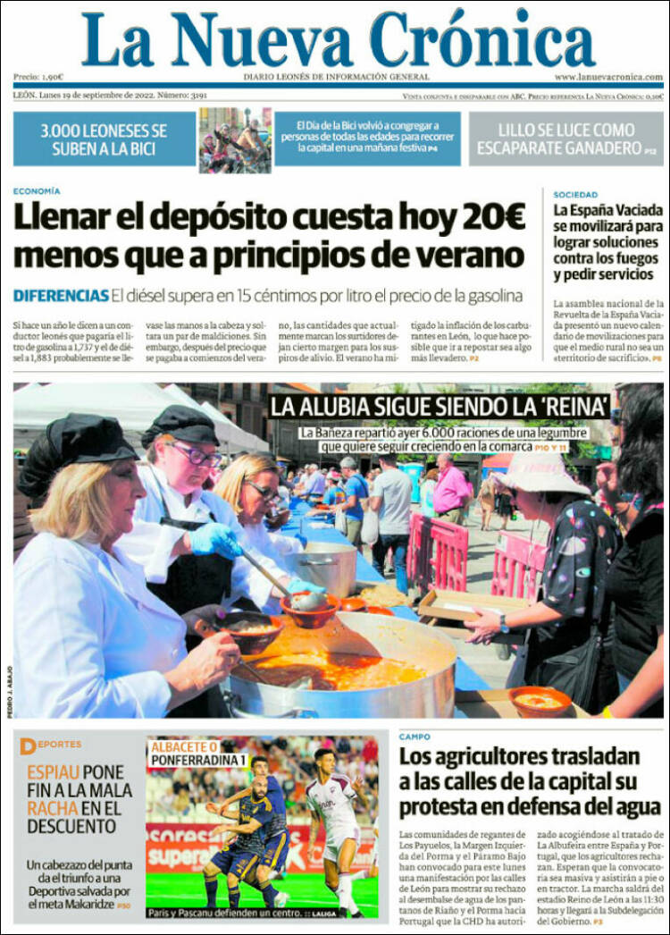 Portada de La Nueva Crónica (España)