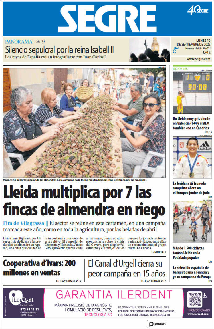 Portada de Segre  (España)