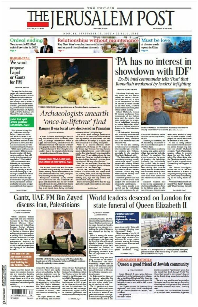 Portada de The Jerusalem Post (Israel)