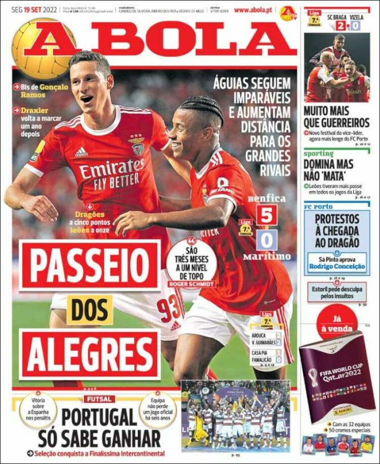 Portada de A Bola (Portugal)