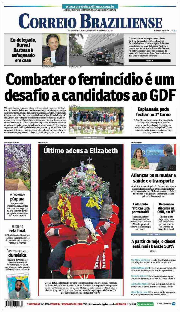 Portada de Correio Braziliense (Brasil)